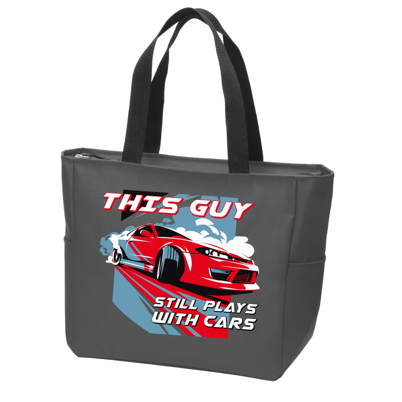 This Guy Still Plays With Cars Zip Tote Bag