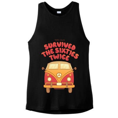 This Guy Survived The Sixties Twice Ladies PosiCharge Tri-Blend Wicking Tank