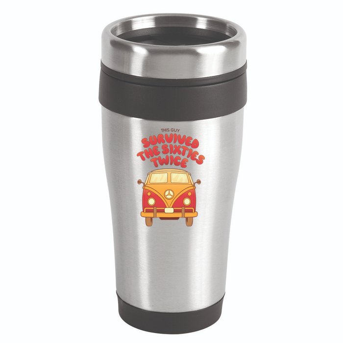 This Guy Survived The Sixties Twice 16oz Travel Tumbler