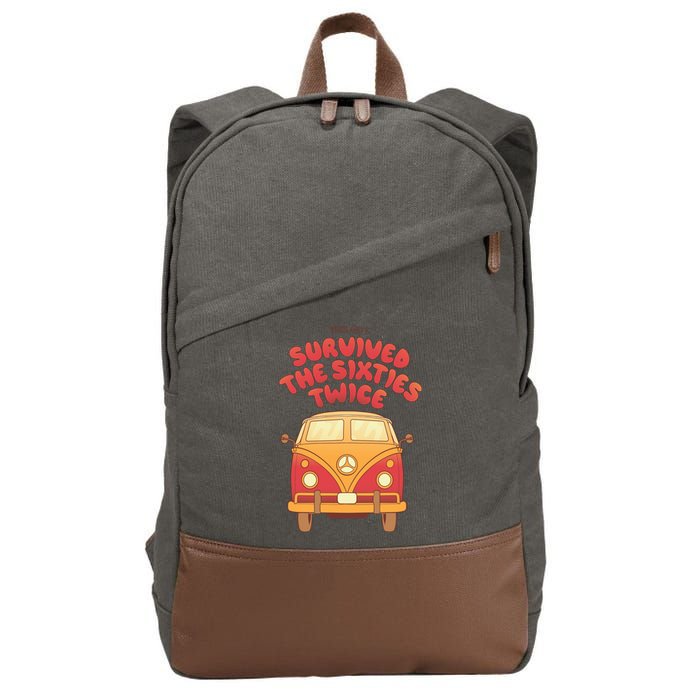 This Guy Survived The Sixties Twice Cotton Canvas Backpack