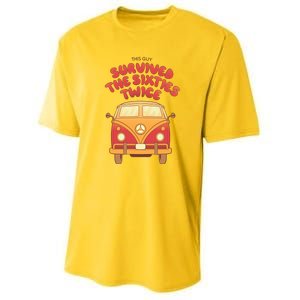 This Guy Survived The Sixties Twice Youth Performance Sprint T-Shirt