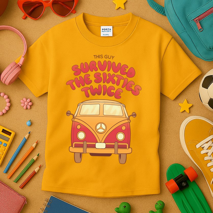 This Guy Survived The Sixties Twice Kids T-Shirt