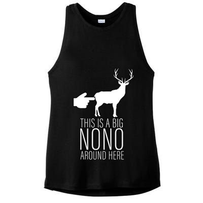 This Is A Big NO NO Don't Touch The Animals Ladies PosiCharge Tri-Blend Wicking Tank