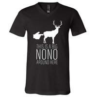 This Is A Big NO NO Don't Touch The Animals V-Neck T-Shirt