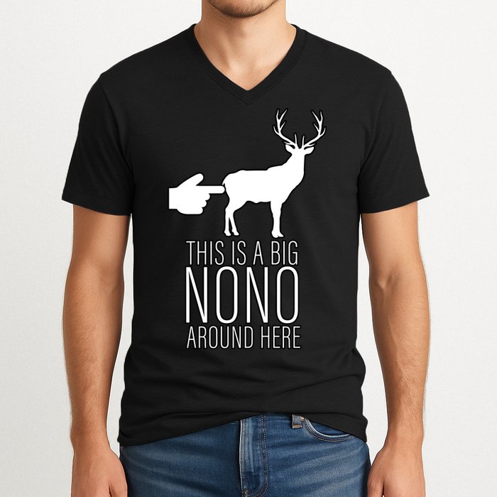 This Is A Big NO NO Don't Touch The Animals V-Neck T-Shirt