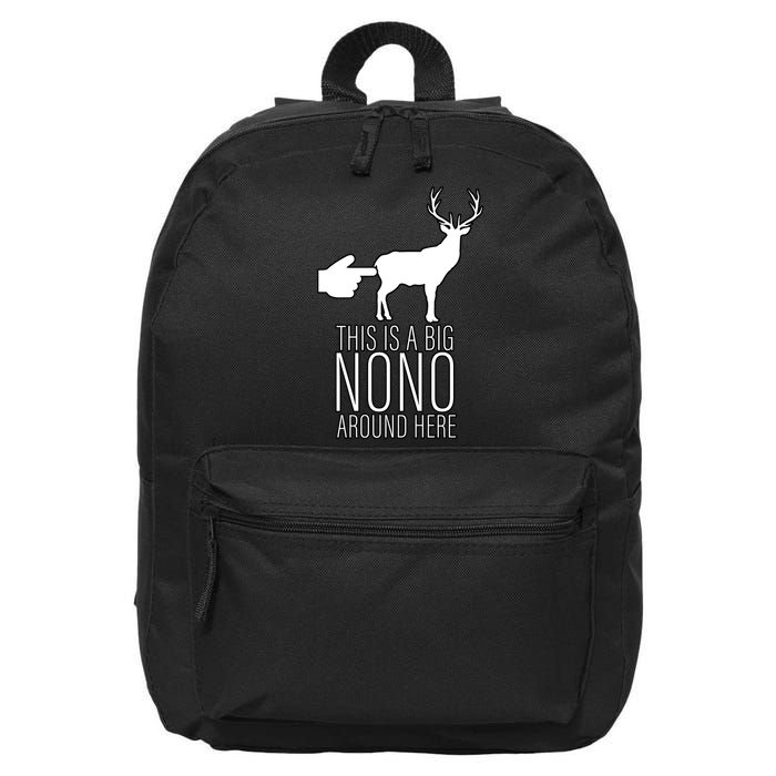 This Is A Big NO NO Don't Touch The Animals 16 in Basic Backpack