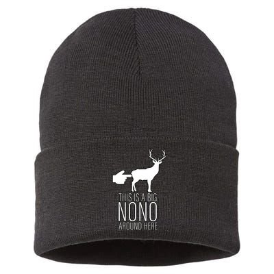 This Is A Big NO NO Don't Touch The Animals Sustainable Knit Beanie