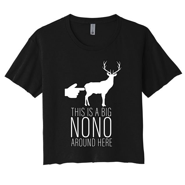 This Is A Big NO NO Don't Touch The Animals Crop Top