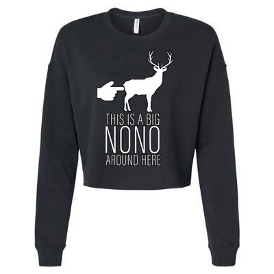 This Is A Big NO NO Don't Touch The Animals Cropped Pullover Crew