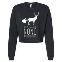 This Is A Big NO NO Don't Touch The Animals Cropped Pullover Crew