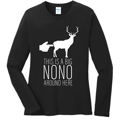 This Is A Big NO NO Don't Touch The Animals Ladies Long Sleeve Shirt