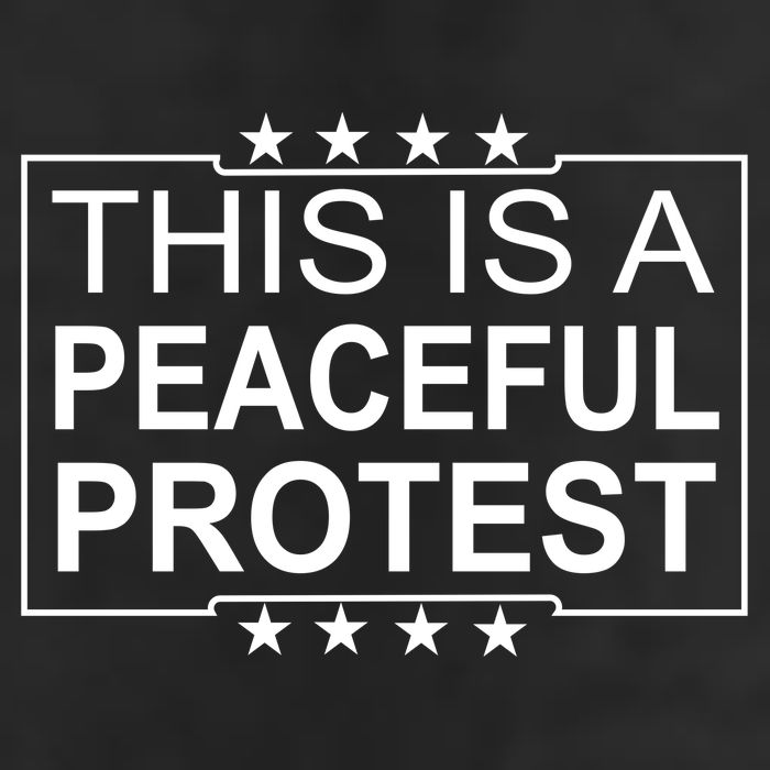 This Is A Peaceful Protest Pro Trump 7 Panel Mesh Trucker Snapback Hat