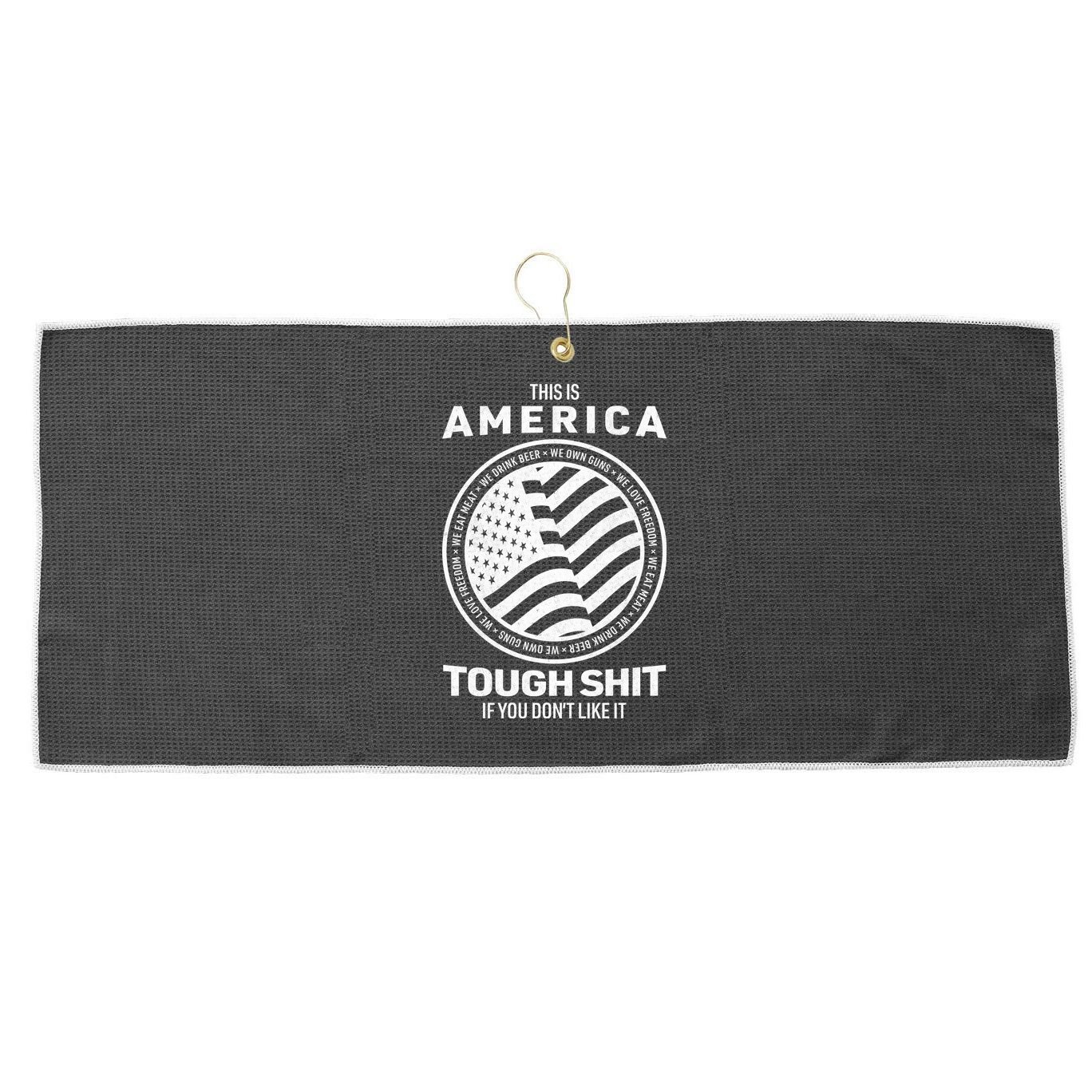 This Is America Large Microfiber Waffle Golf Towel