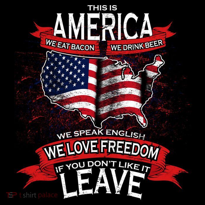 This is AMERICA if you don't like it LEAVE Tall T-Shirt