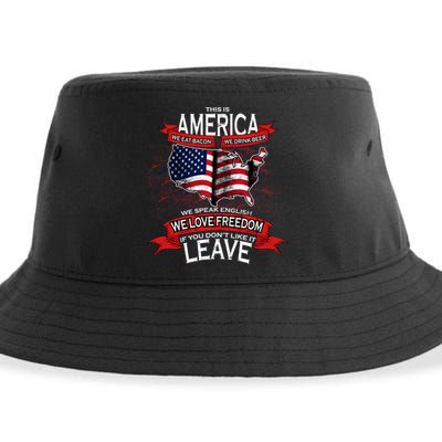 This Is America If You Don't like It Leave Sustainable Bucket Hat