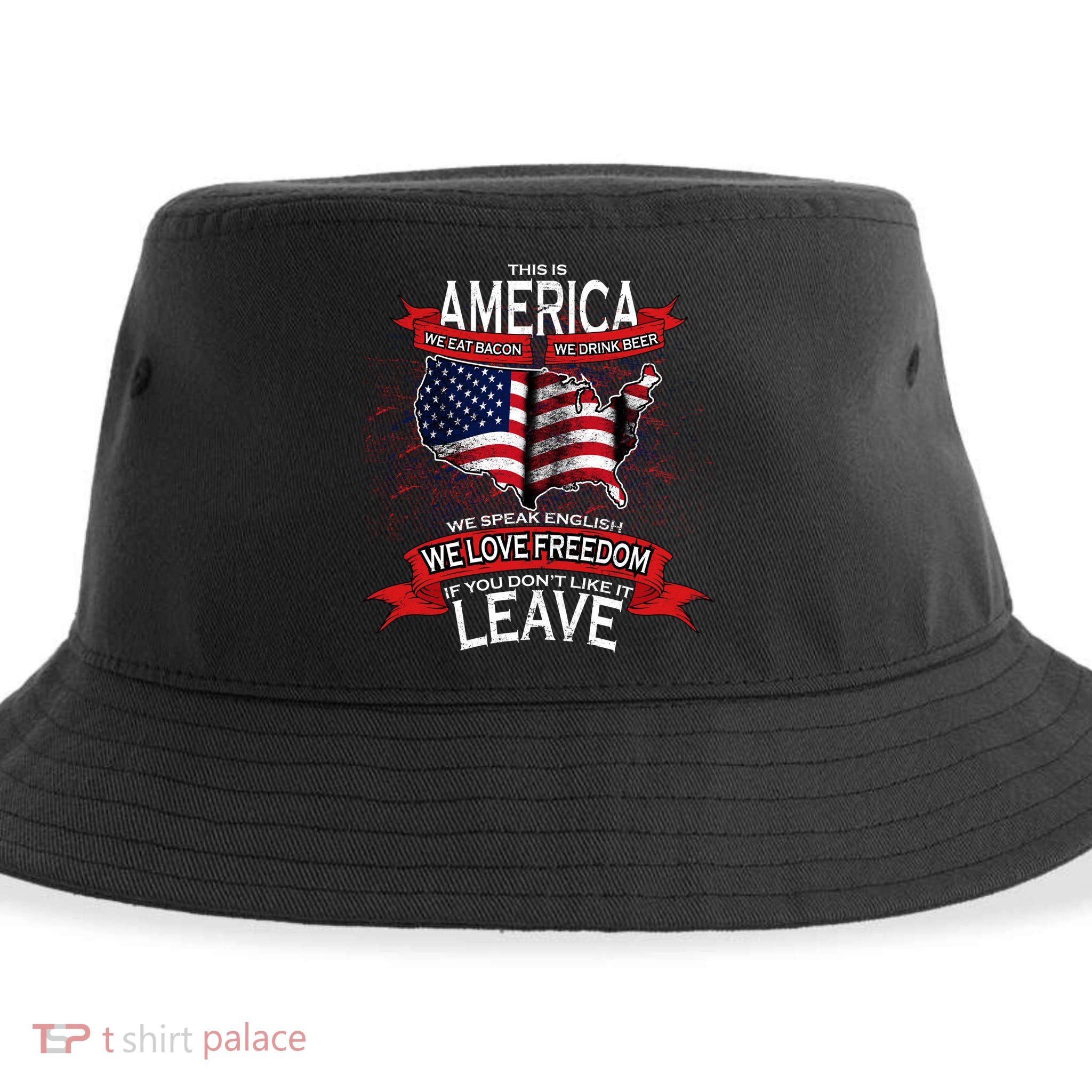 This Is America If You Don't like It Leave Sustainable Bucket Hat