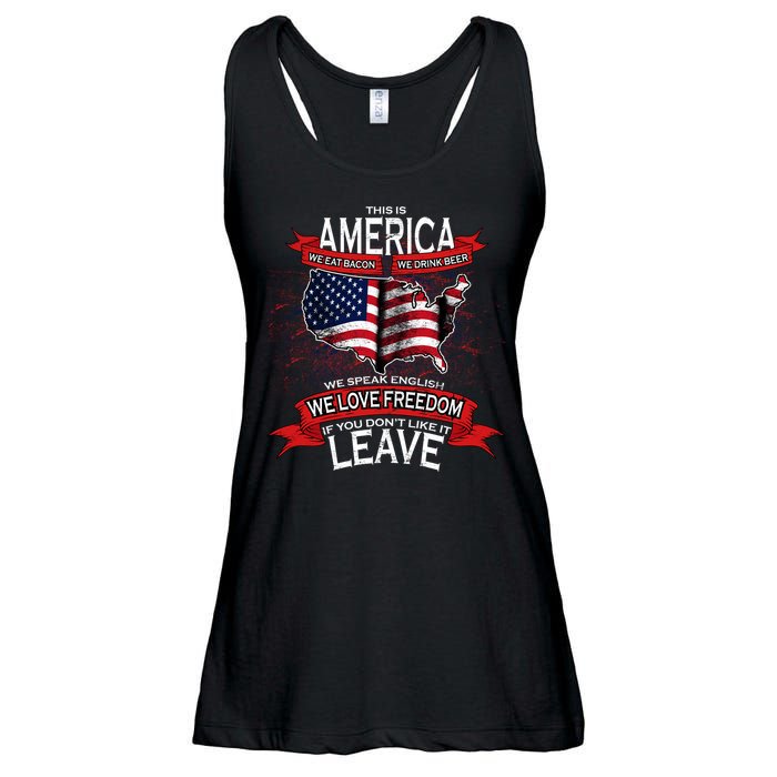 This is AMERICA if you don't like it LEAVE Ladies Essential Flowy Tank
