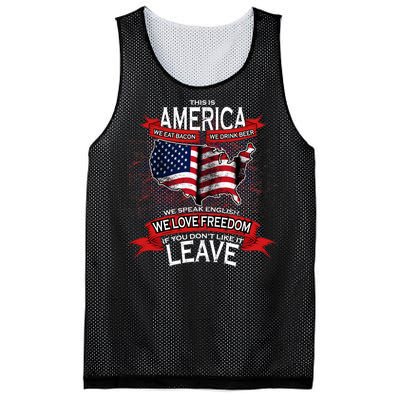 This Is America If You Don't like It Leave Mesh Reversible Basketball Jersey Tank