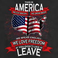 This is AMERICA if you don't like it LEAVE Golf Towel