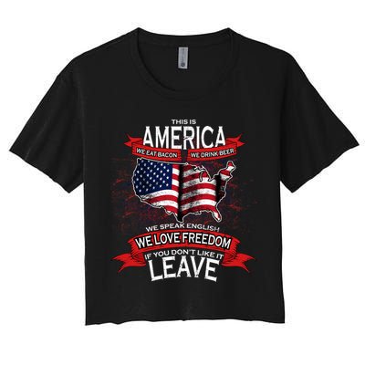 This Is America If You Don't like It Leave Crop Top