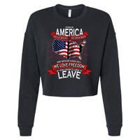 This Is America If You Don't like It Leave Cropped Pullover Crew