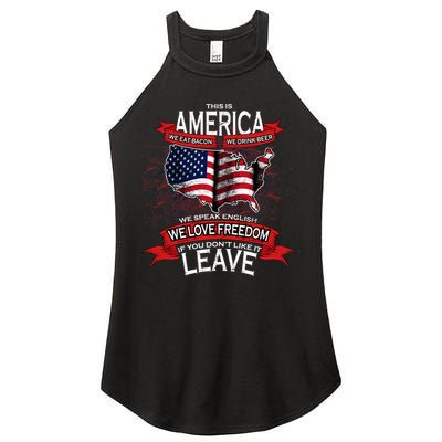 This Is America If You Don't like It Leave Women's Perfect Tri Rocker Tank