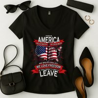 This Is America If You Don't like It Leave Women's V-Neck T-Shirt
