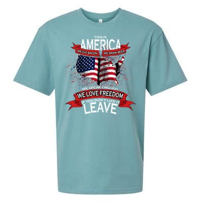 This Is America If You Don't like It Leave Sueded Cloud Jersey T-Shirt