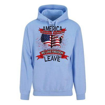 This Is America If You Don't like It Leave Unisex Surf Hoodie