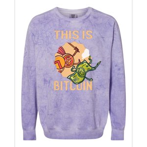 This Is Bitcoin Colorblast Crewneck Sweatshirt