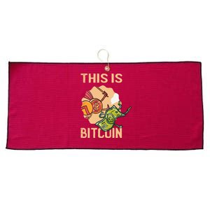 This Is Bitcoin Large Microfiber Waffle Golf Towel