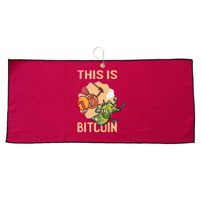 This Is Bitcoin Large Microfiber Waffle Golf Towel