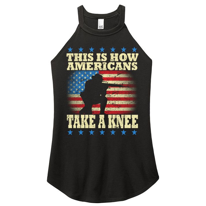 This Is How Americans Take a Knee Women's Perfect Tri Rocker Tank
