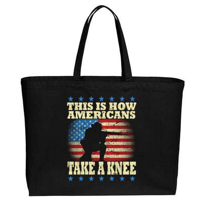 This Is How Americans Take a Knee Cotton Canvas Jumbo Tote