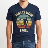 This Is How I Roll Bowling V-Neck T-Shirt