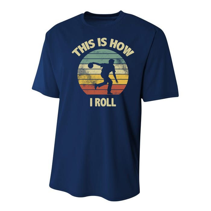 This Is How I Roll Bowling Youth Performance Sprint T-Shirt