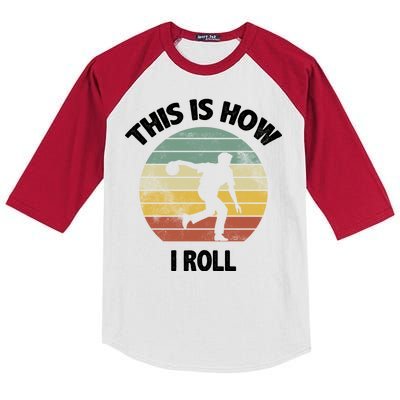 This Is How I Roll Bowling Kids Colorblock Raglan Jersey