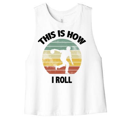 This Is How I Roll Bowling Women's Racerback Cropped Tank