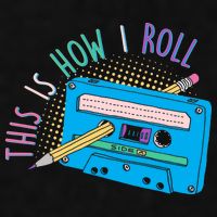 This is How I Roll Cassette Tape Retro 80s Ladies PosiCharge Tri-Blend Wicking Tank