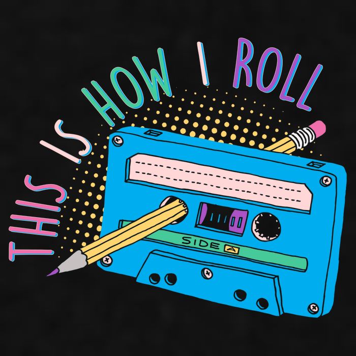 This is How I Roll Cassette Tape Retro 80s Ladies PosiCharge Tri-Blend Wicking Tank