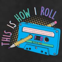 This is How I Roll Cassette Tape Retro 80s 7 Panel Mesh Trucker Snapback Hat