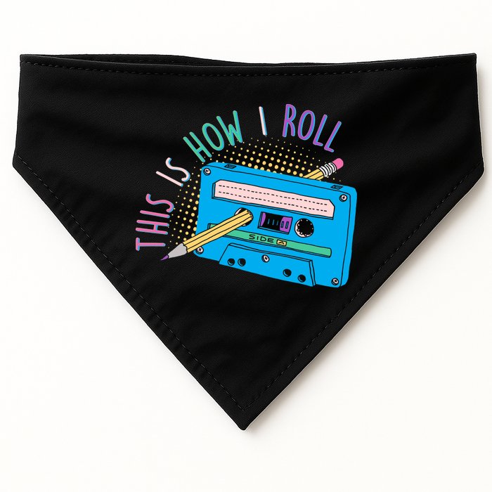 This is How I Roll Cassette Tape Retro 80s USA-Made Doggie Bandana