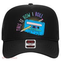 This is How I Roll Cassette Tape Retro 80s High Crown Mesh Back Trucker Hat