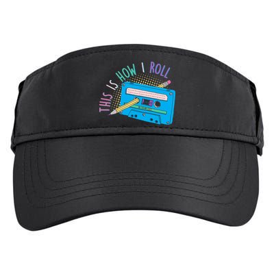 This is How I Roll Cassette Tape Retro 80s Adult Drive Performance Visor