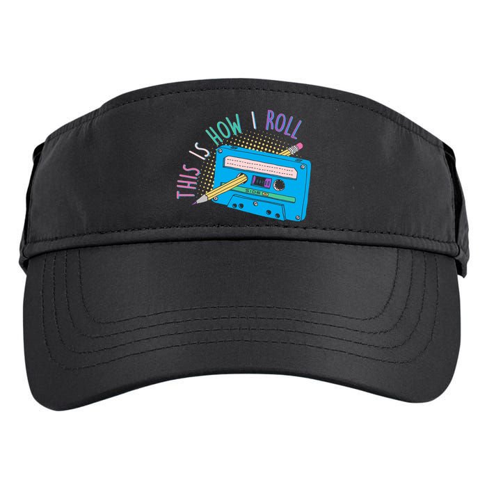 This is How I Roll Cassette Tape Retro 80s Adult Drive Performance Visor