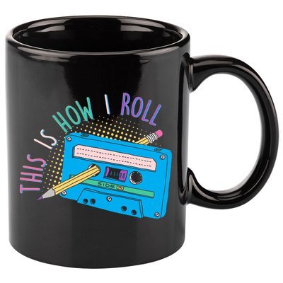 This is How I Roll Cassette Tape Retro 80s 11oz C Handle Ceramic Mug