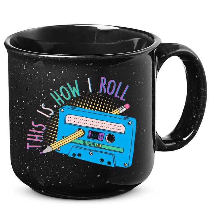 This is How I Roll Cassette Tape Retro 80s 15oz Campfire Ceramic Mug