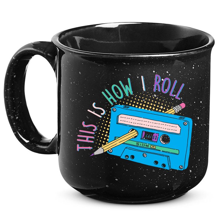 This is How I Roll Cassette Tape Retro 80s 15oz Campfire Ceramic Mug