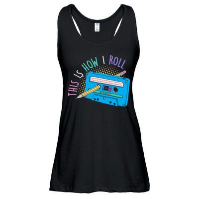 This is How I Roll Cassette Tape Retro 80s Ladies Essential Flowy Tank