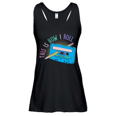 This is How I Roll Cassette Tape Retro 80s Ladies Essential Flowy Tank